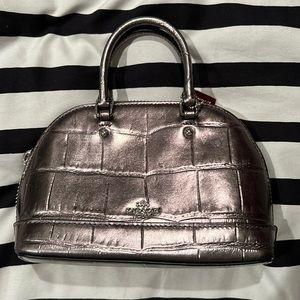 Coach silver small clutch